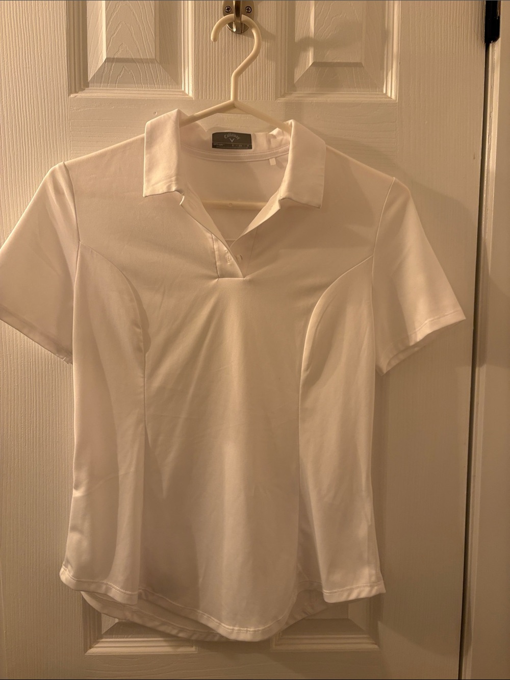 Callaway White Short-Sleeve Polo Top